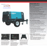 Airman PDS185S Towable Diesel Air Compressor; 185CFM; 3335 HRS